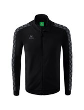 Erima Team Essential Tracktop Sports Jacket - comfortable, ribbed cuffs, side pockets - black/gray Men